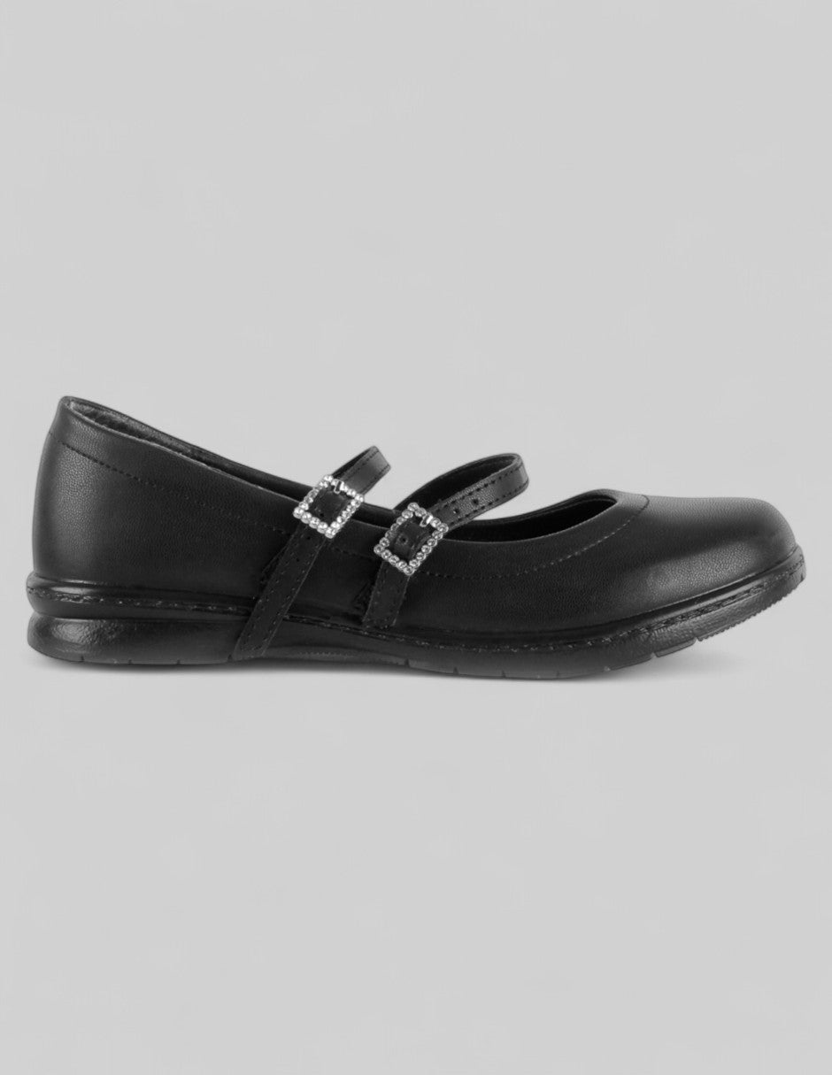 Mary jane Classy en Piel vegana – Negro