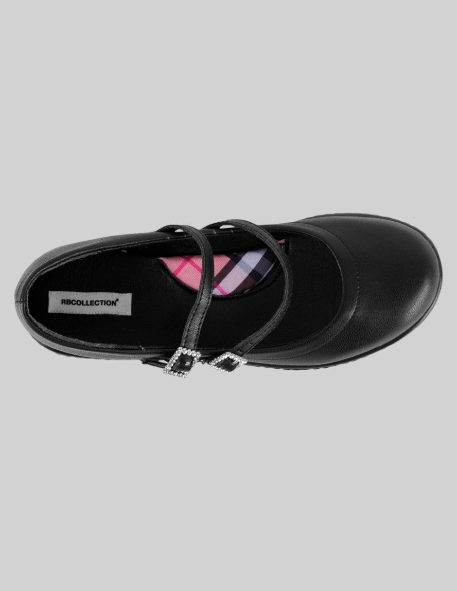 Mary jane Classy en Piel vegana – Negro
