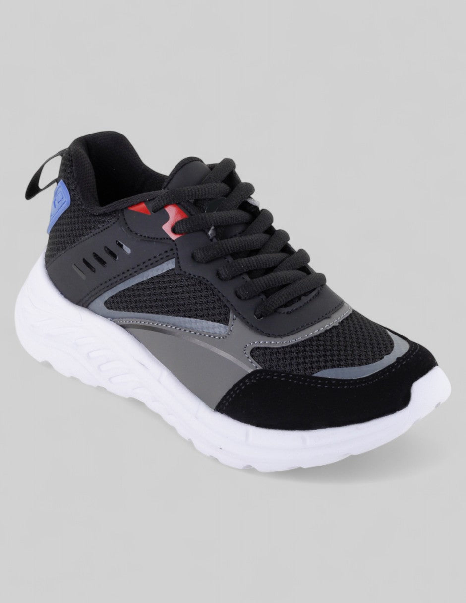 Tenis Kids  en Sintético – Negro