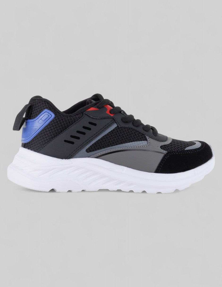 Tenis Kids  en Sintético – Negro