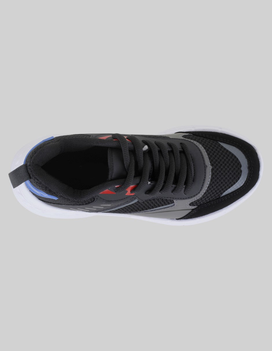 Tenis Kids  en Sintético – Negro