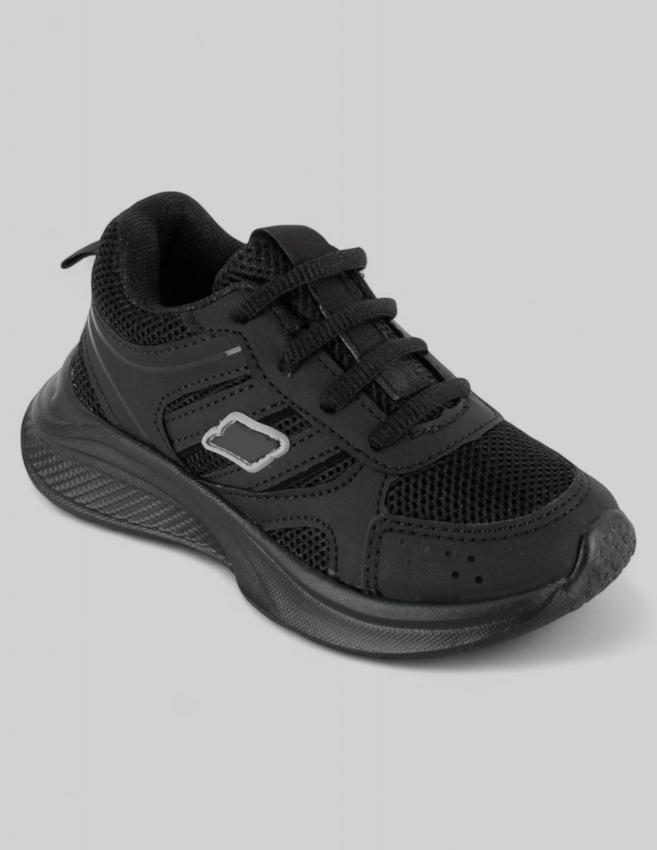 Tenis Kids  en Sintético – Negro