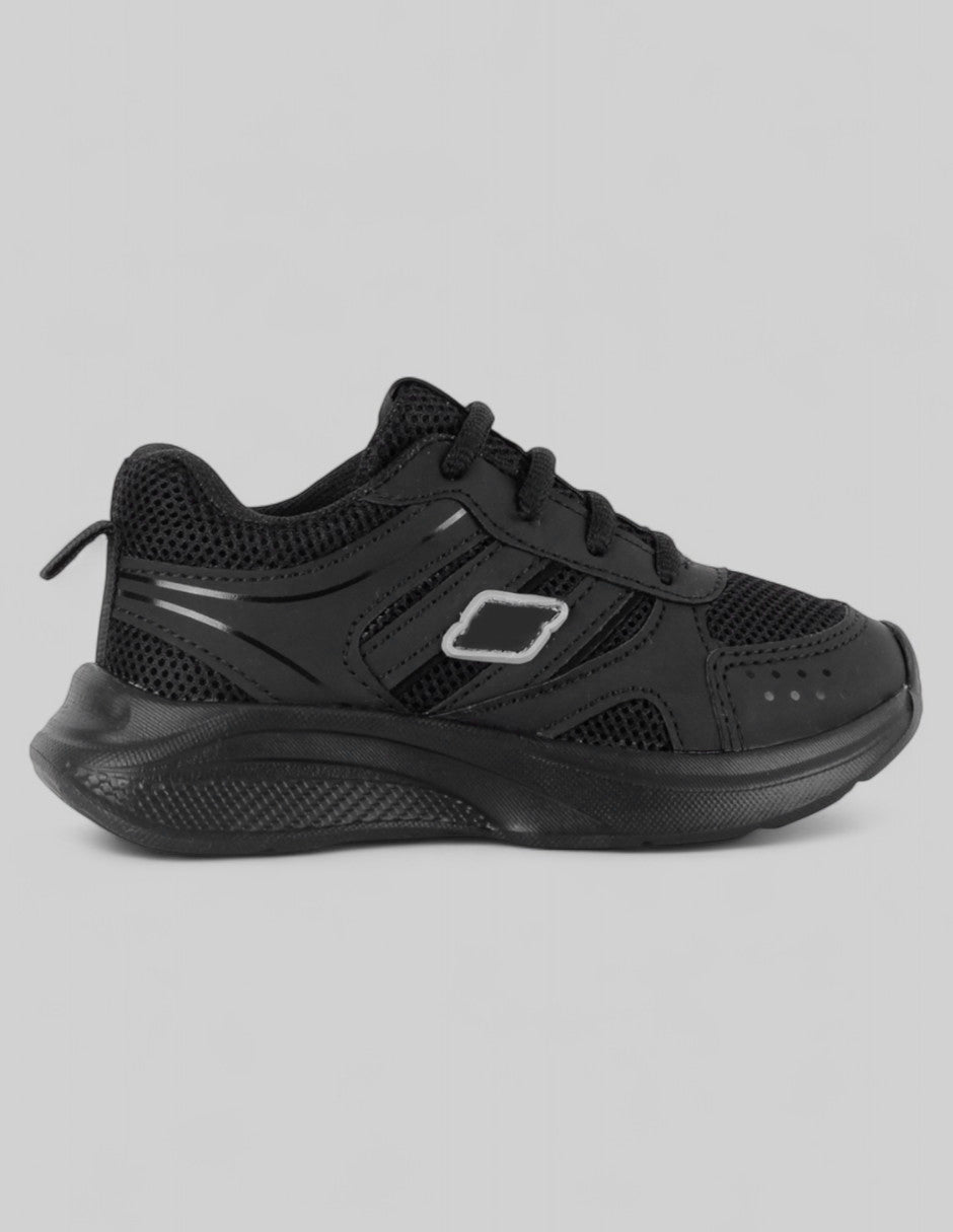 Tenis Kids  en Sintético – Negro