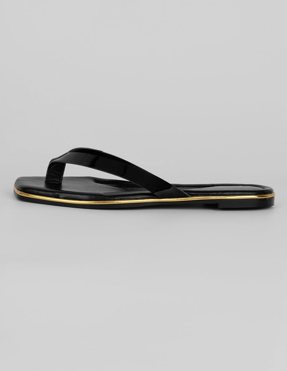 Sandalias de piso Exterior Sintético Color Negro Para Mujer De RBBASICS