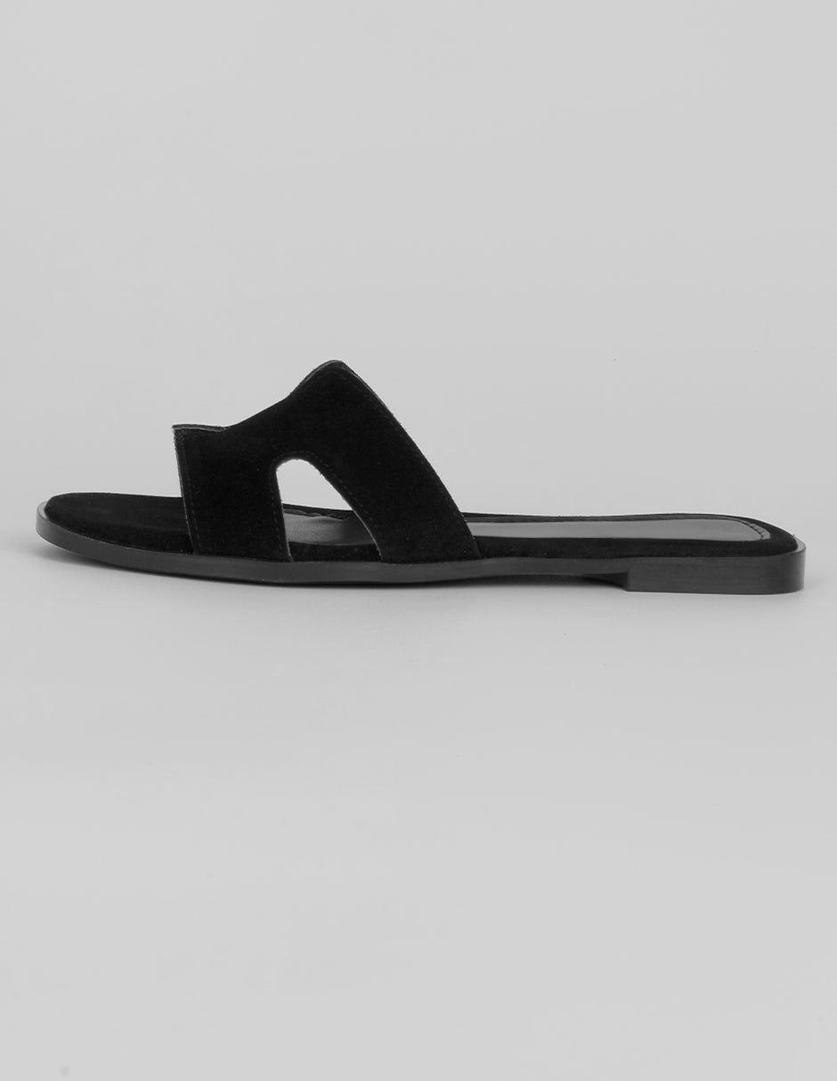 Sandalias de piso Exterior Textil Color Negro Para Mujer De RBBASICS