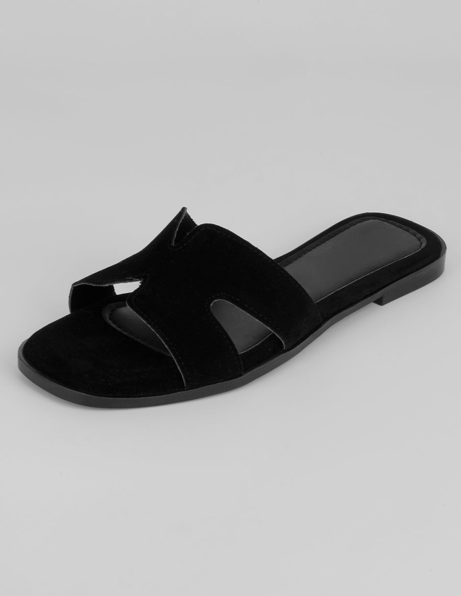 Sandalias de piso Soft en Textil – Negro