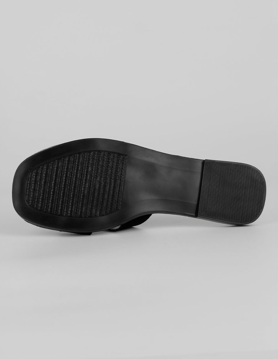 Sandalias de piso Soft en Textil – Negro