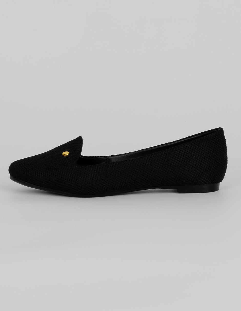 Flats clásicas Exterior Textil Color Negro Para Mujer De RBBASICS