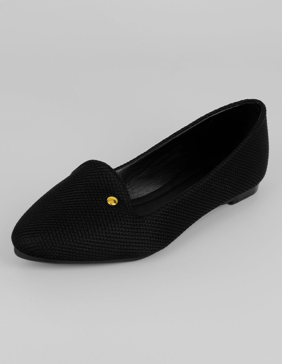 Flats clásicas Classy en Textil – Negro