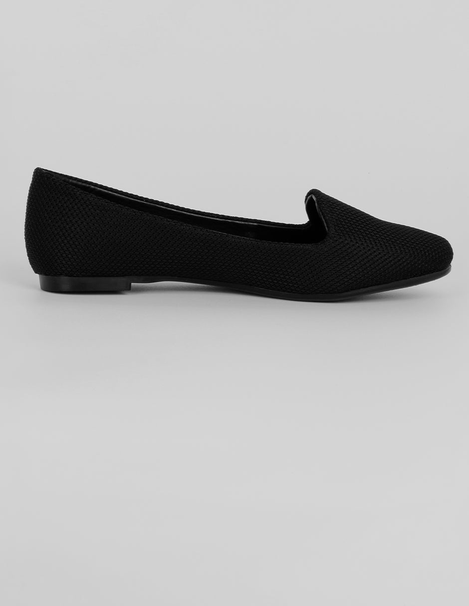 Flats clásicas Classy en Textil – Negro