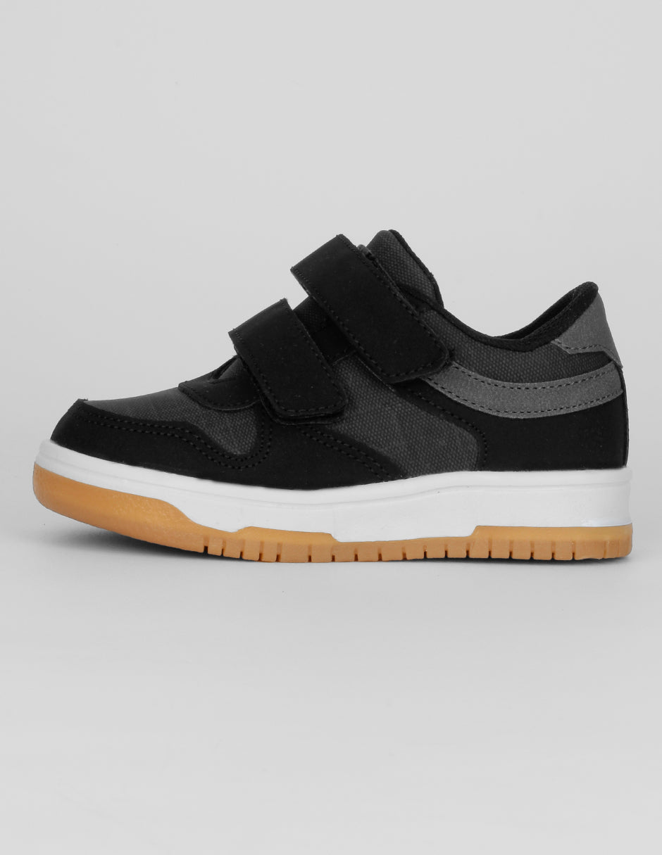 Tenis Exterior Piel vegana Color Negro Para Niño De RBCOLLECTION