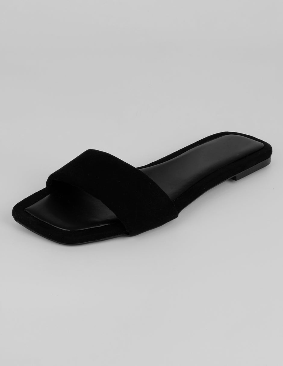 Sandalias de piso Soft en Textil – Negro