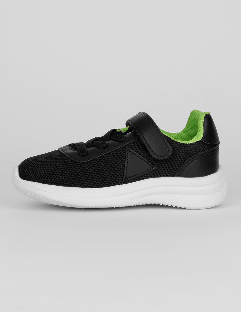 Tenis Exterior Textil Color Negro Para Niño De RBCOLLECTION