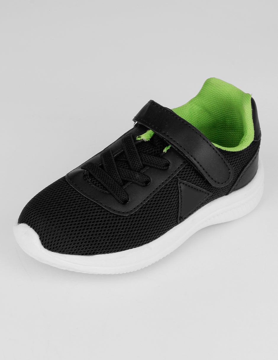 Tenis Kids en Textil – Negro
