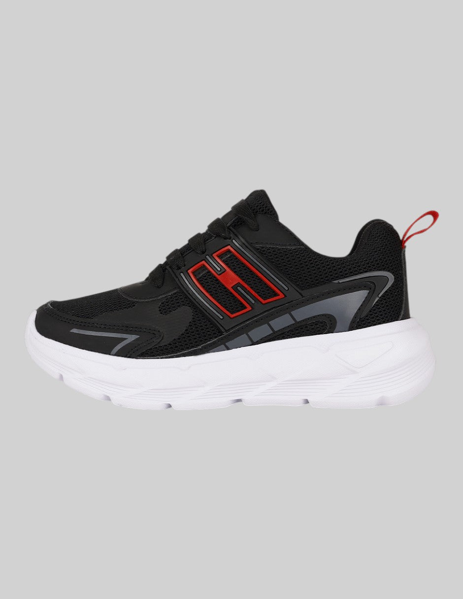 Tenis Exterior Textil Color Negro Para Niño De RBCOLLECTION