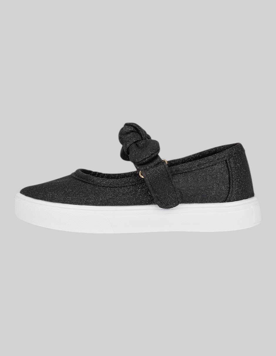 Tenis Exterior Sintético Color Negro Para Niña De RBCOLLECTION