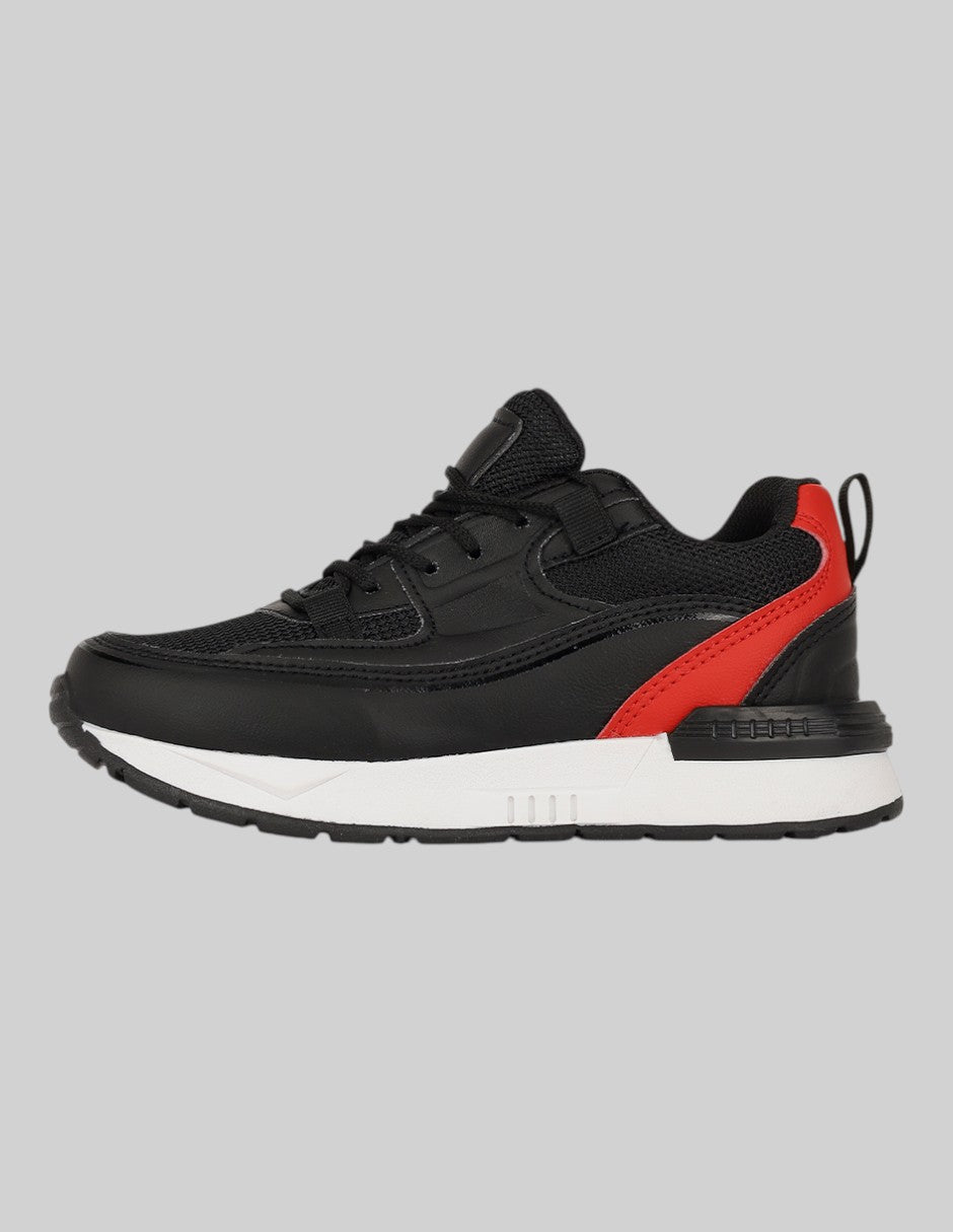 Tenis Exterior Textil Color Negro Para Niño De RBCOLLECTION