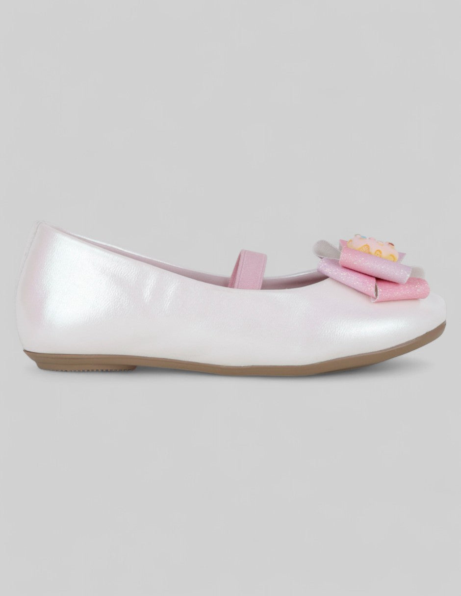 Mary jane Kids  en Sintético – Blanco