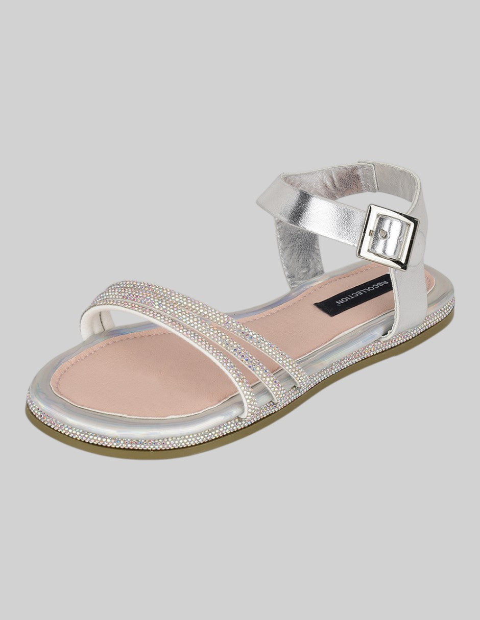 Sandalias Kids en Sintético – Plateados