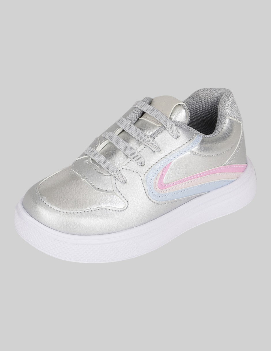 Tenis Kids en Textil – Plateados