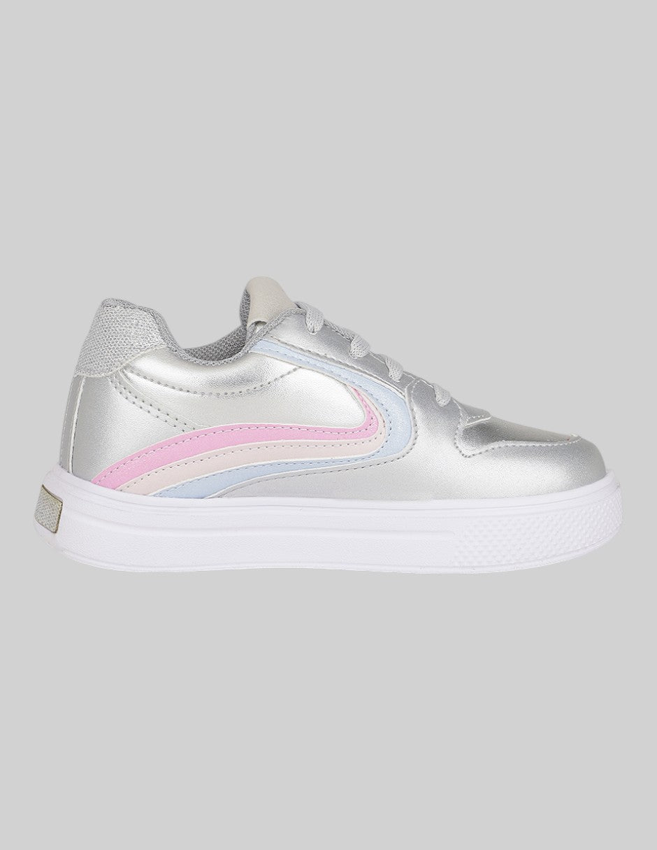 Tenis Kids en Textil – Plateados