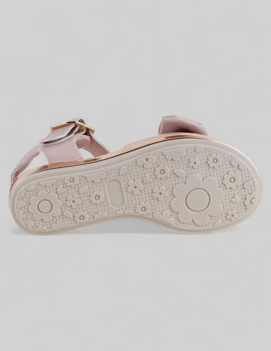 Sandalias Kids  en Piel vegana – Rosa
