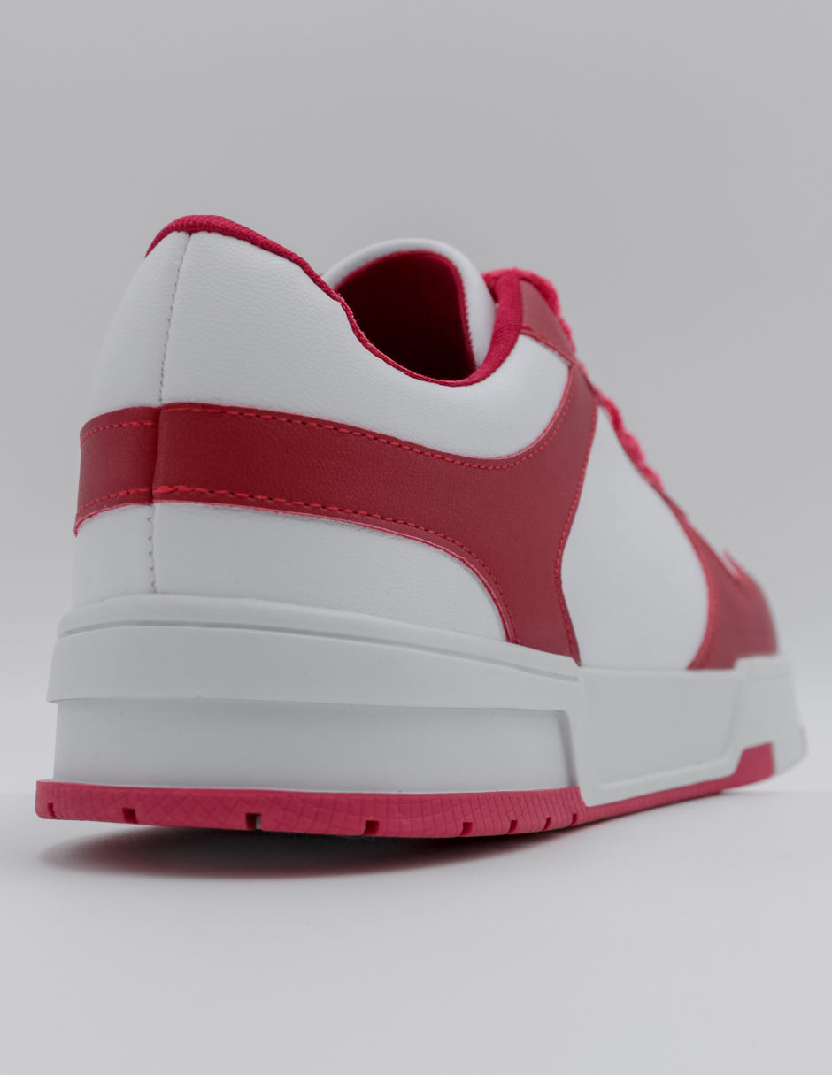 Tenis con cordones TRX en Piel vegana – Rojo