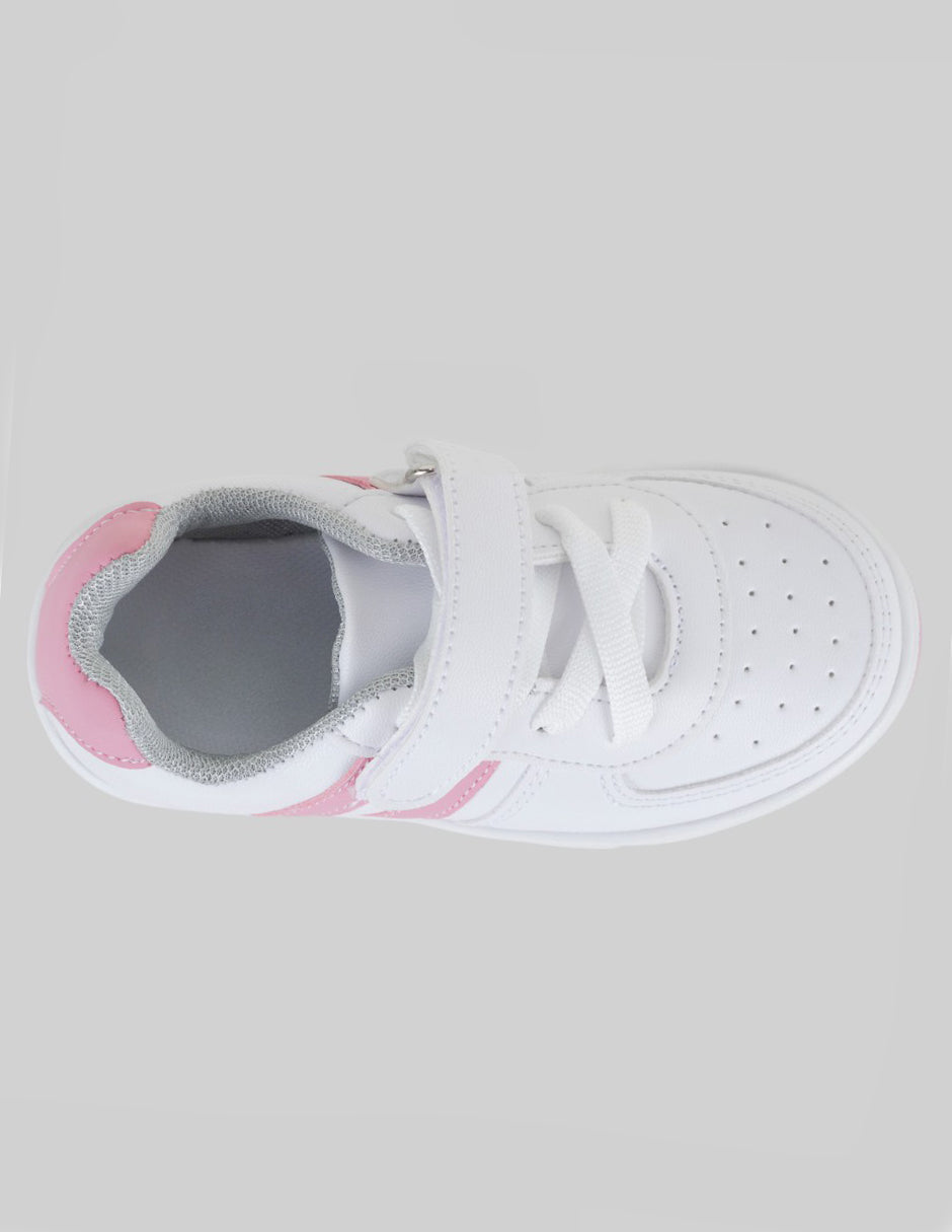 Tenis Kids  en Piel vegana – Blanco