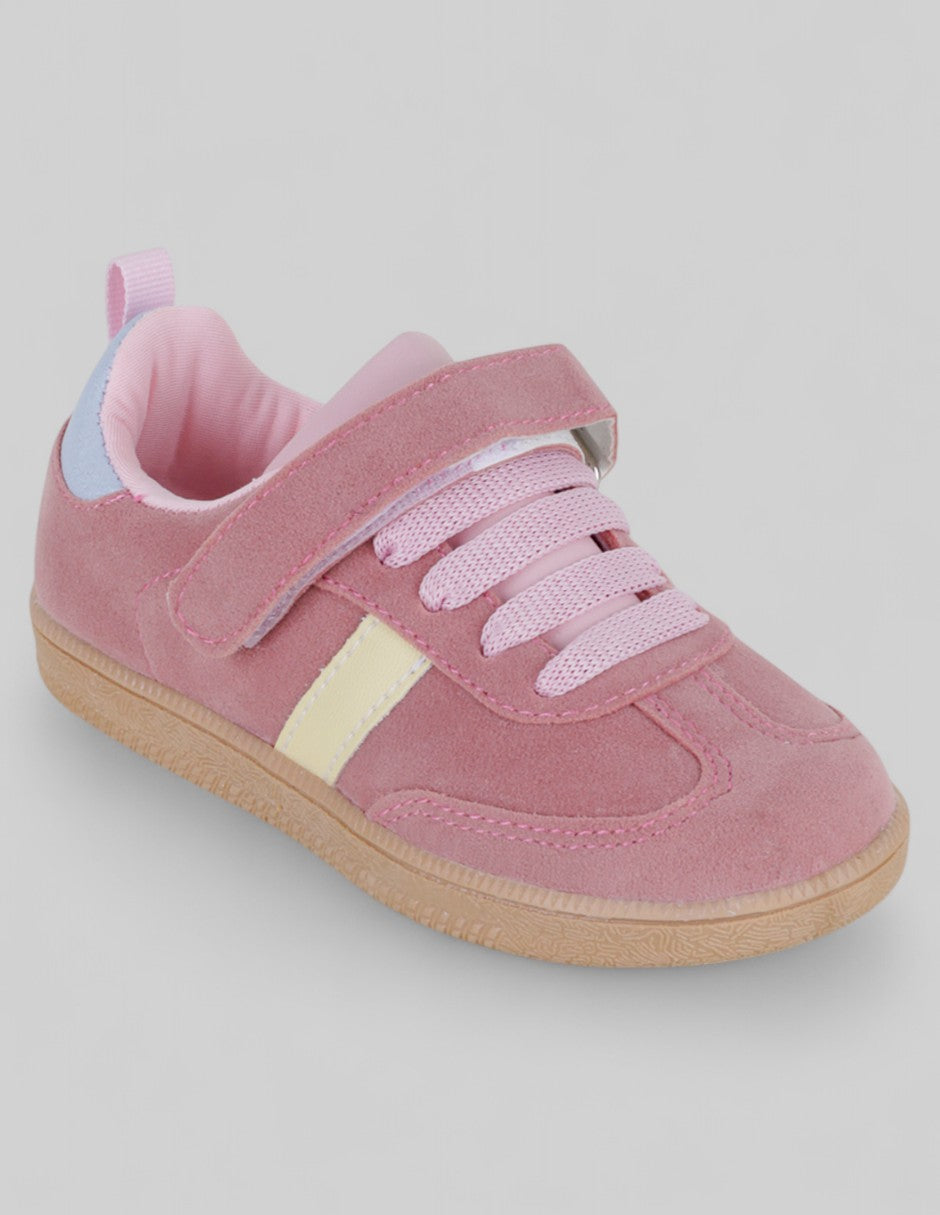 Tenis Kids  en Textil – Rosa