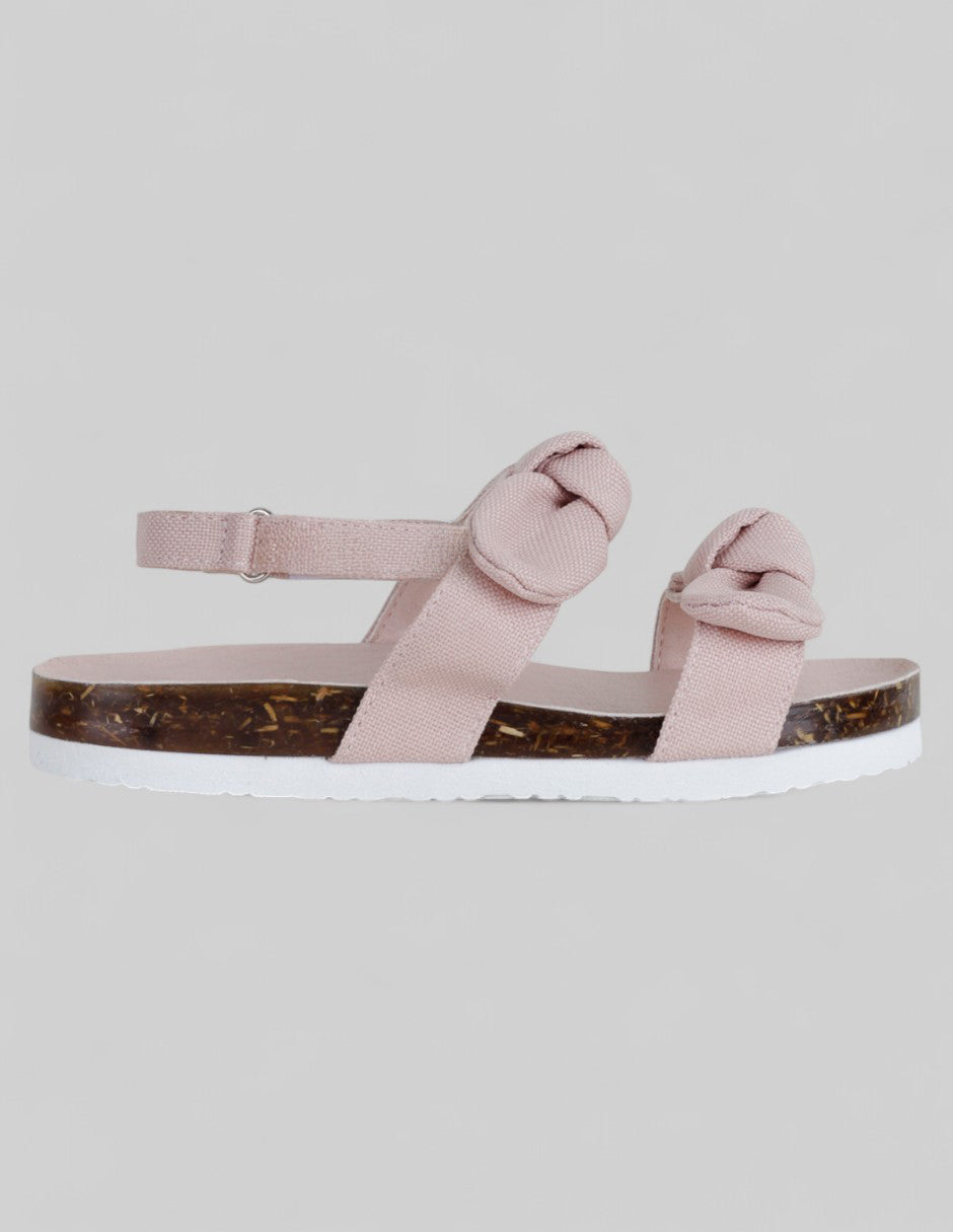 Sandalias Kids  en Textil – Rosa
