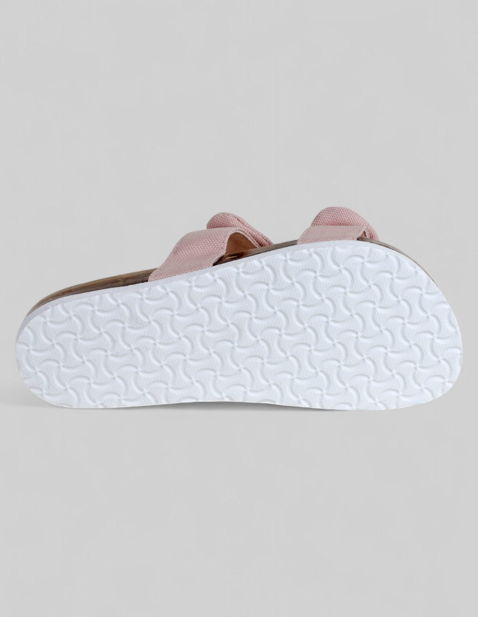 Sandalias Kids  en Textil – Rosa