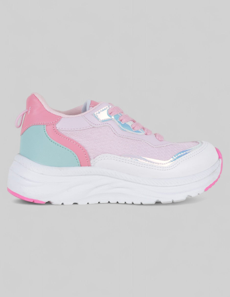 Tenis Kids  en Sintético – Rosa