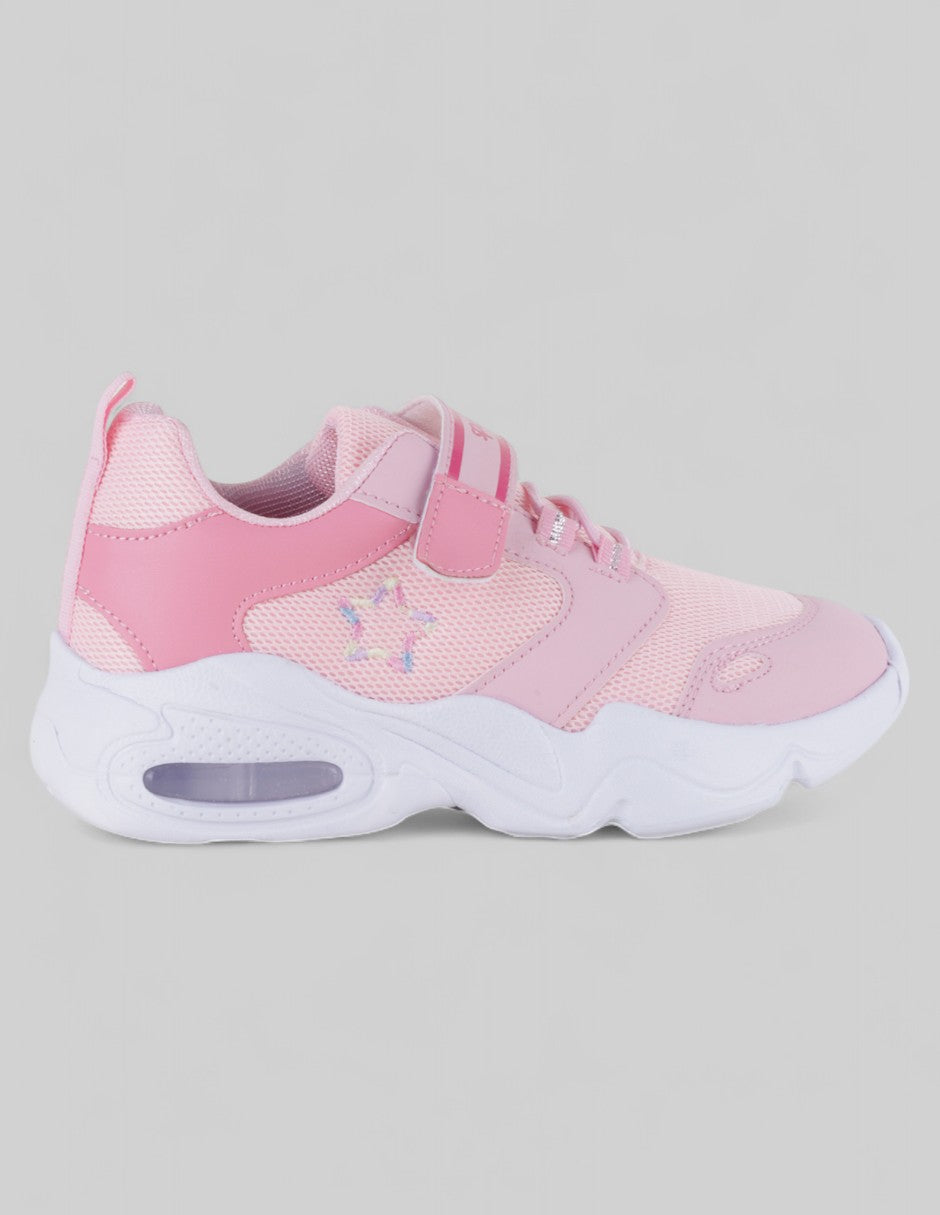 Tenis Kids  en Textil – Rosa