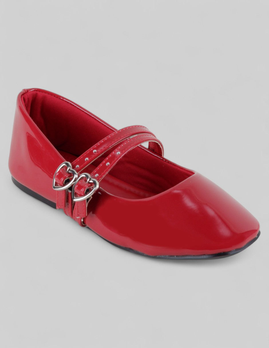 Mary jane Kids  en Charol – Rojo