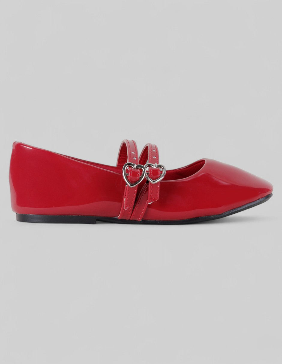 Mary jane Kids  en Charol – Rojo