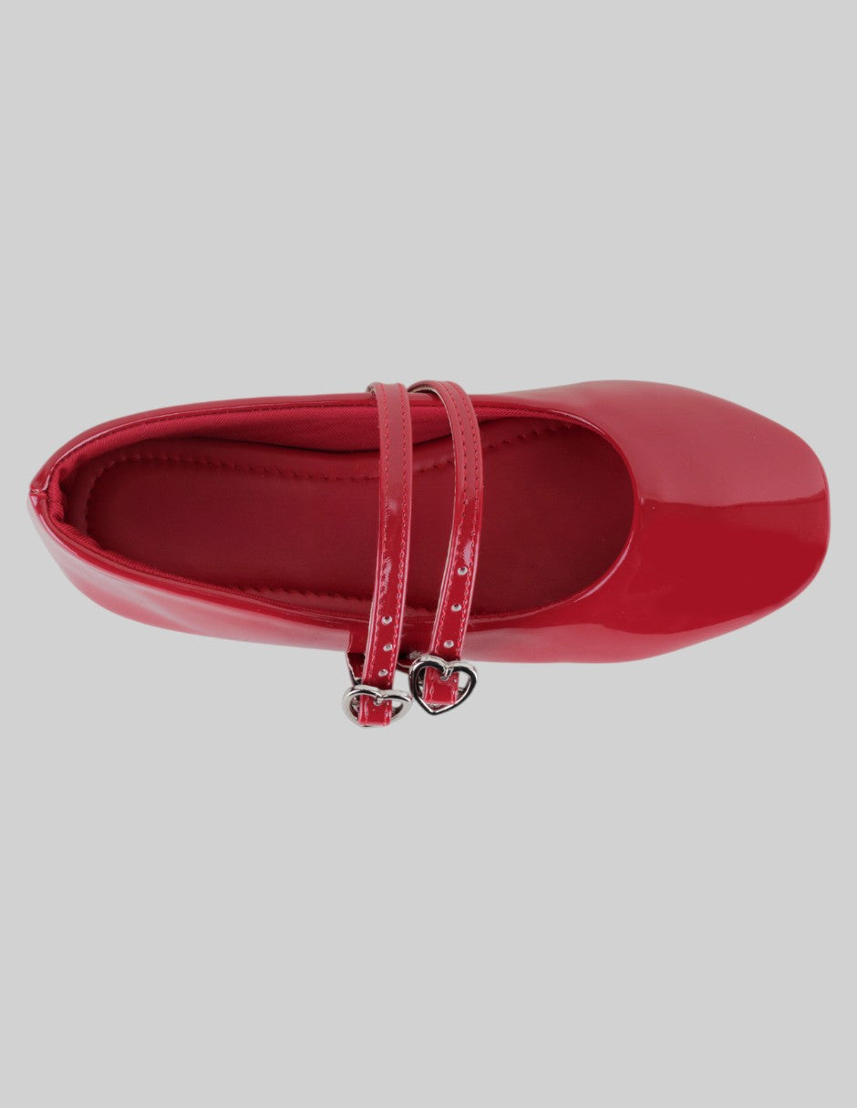 Mary jane Kids  en Charol – Rojo