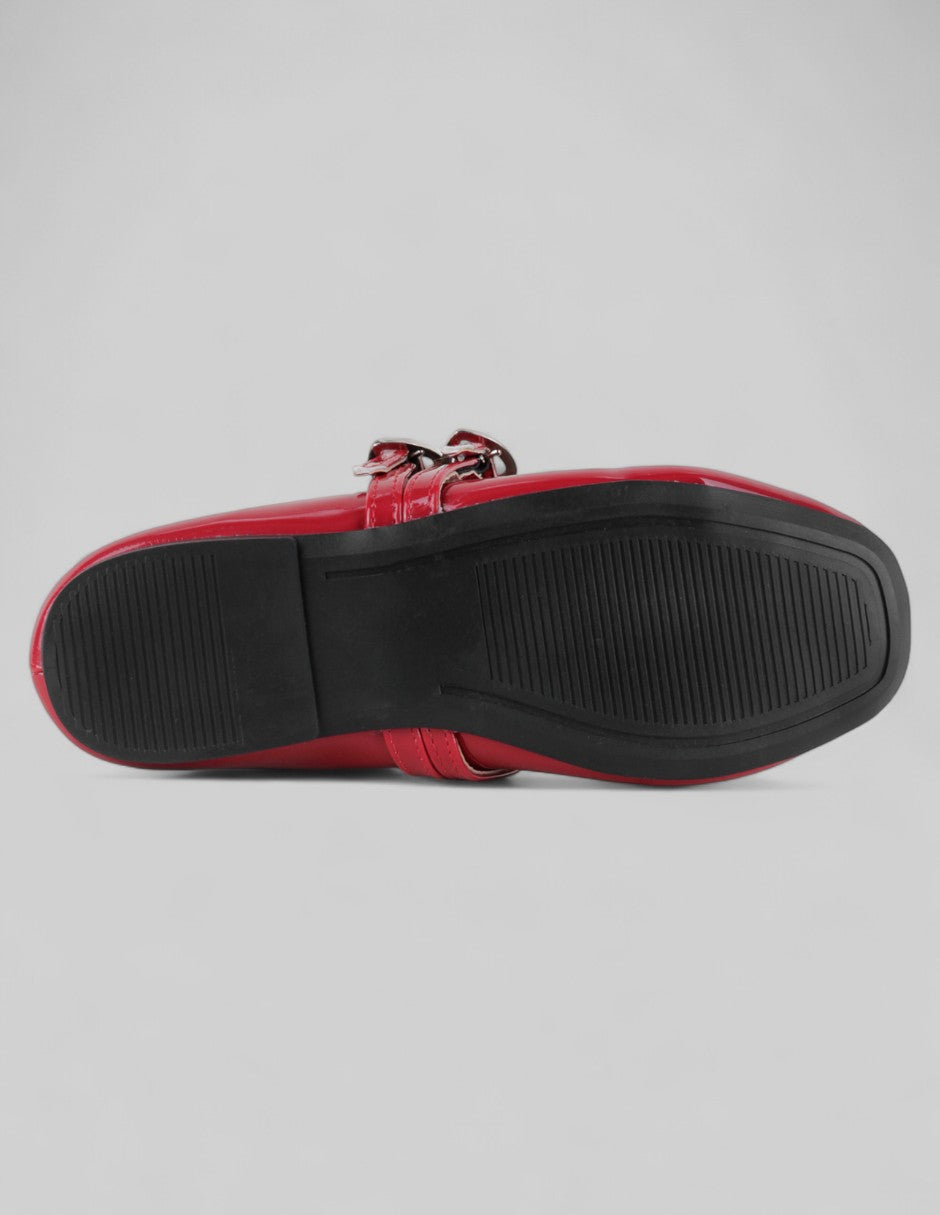 Mary jane Kids  en Charol – Rojo