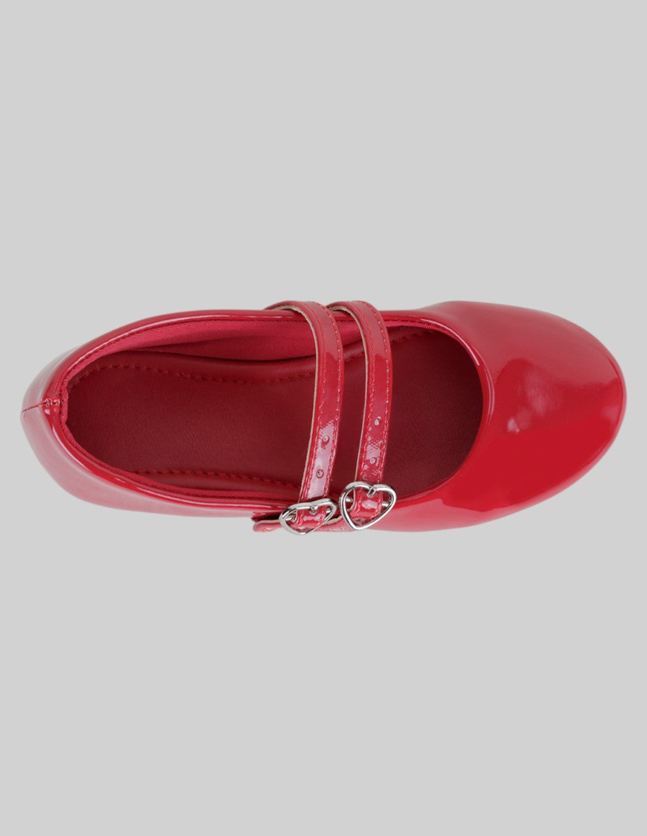 Mary jane Kids  en Charol – Rojo