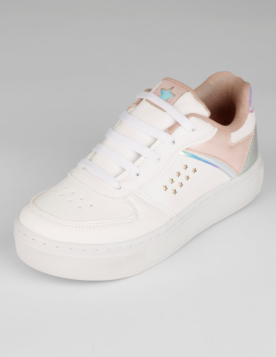 Tenis Kids en Piel vegana – Rosa