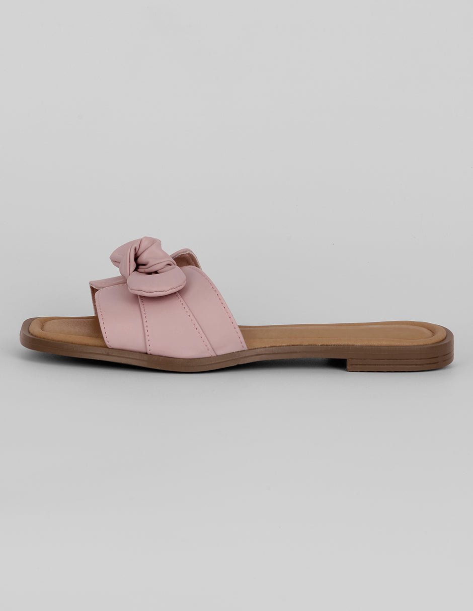 Sandalias de piso Soft en Piel vegana – Rosa