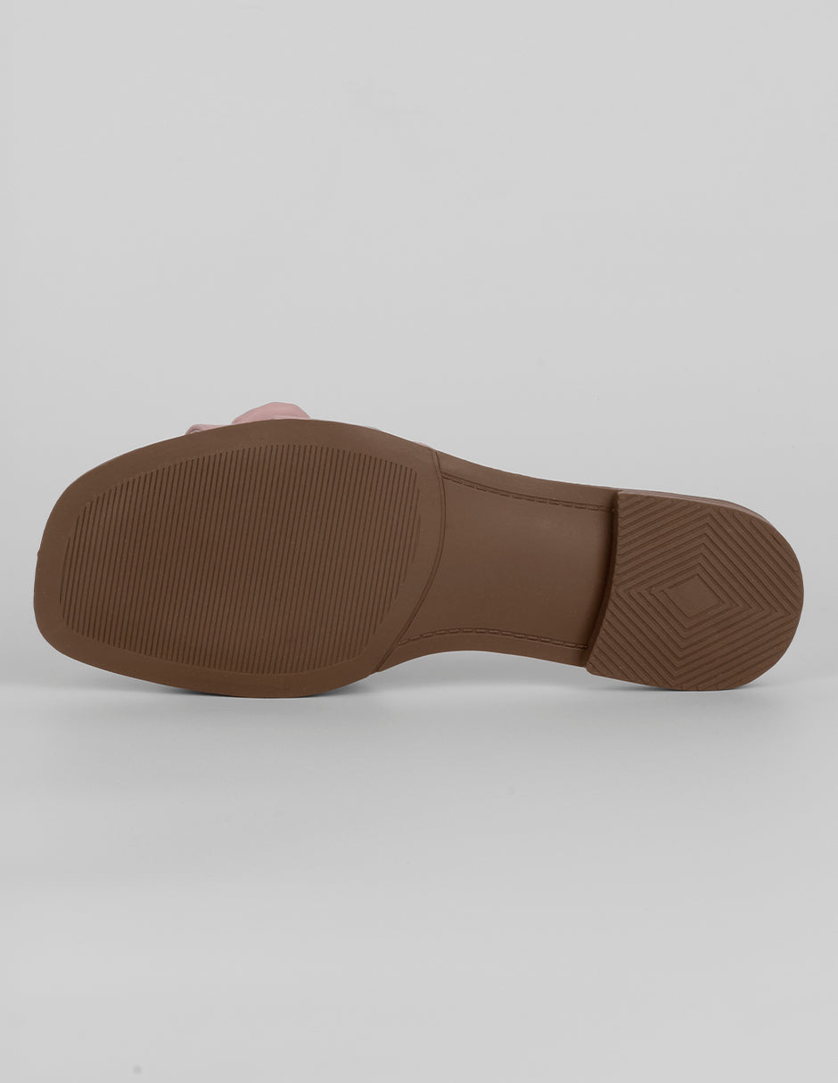 Sandalias de piso Soft en Piel vegana – Rosa