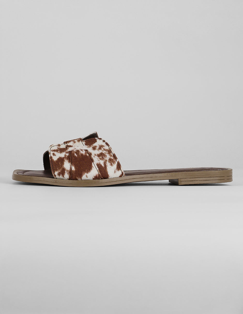 Sandalias de piso Exterior Textil Color Animal print Para Mujer De RBBASICS