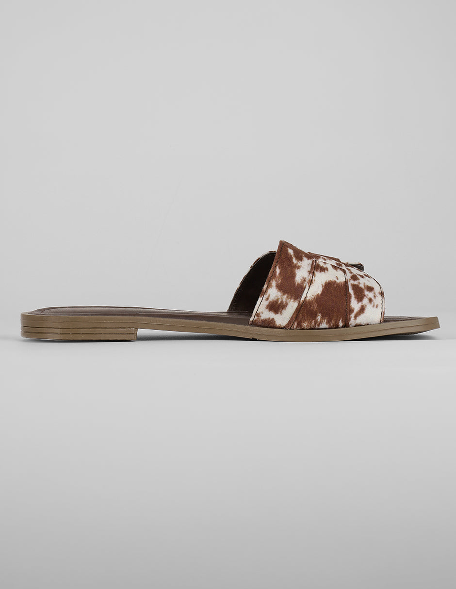 Sandalias de piso Hera en Textil – Animal print