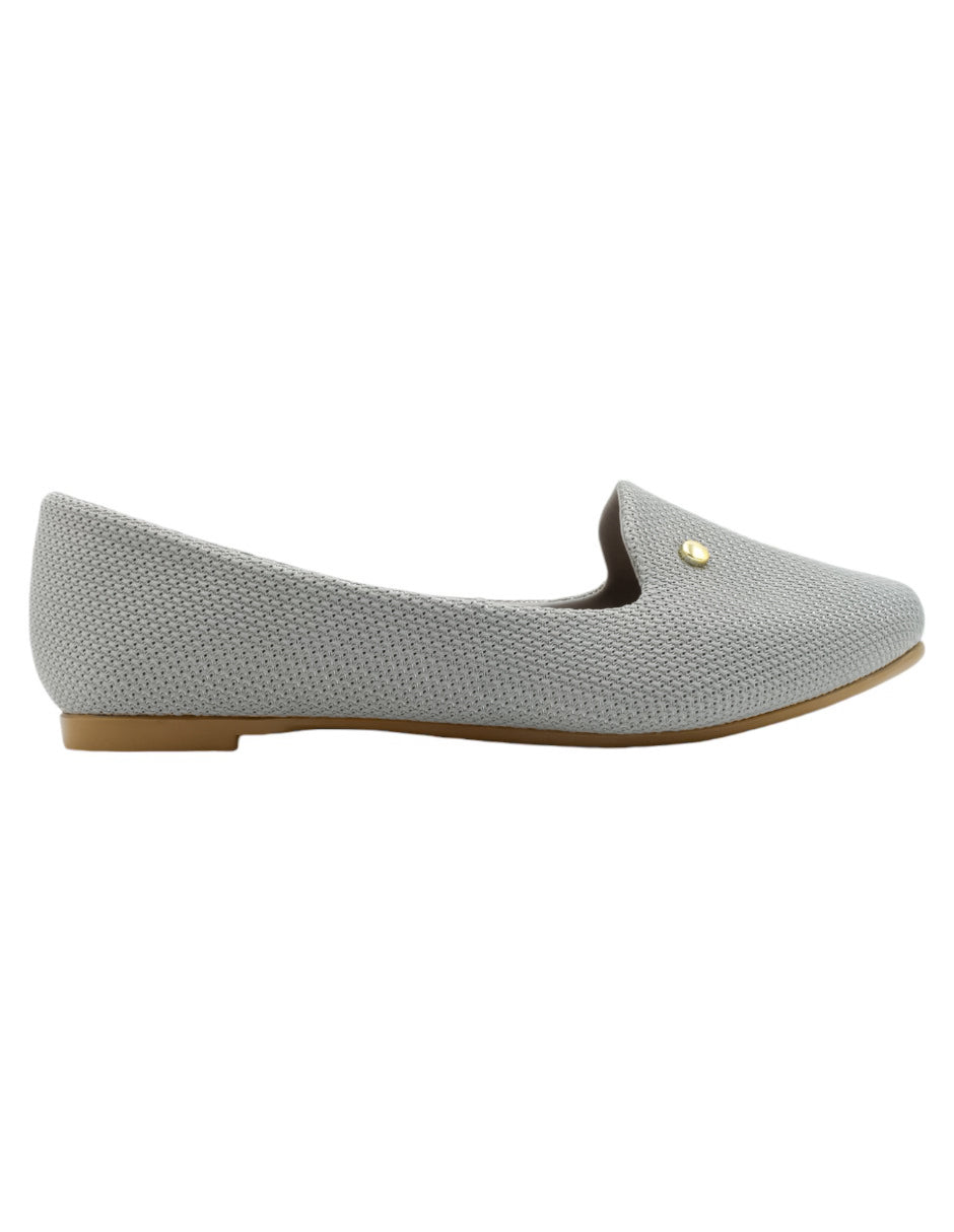 Flats clásicas en Textil – Gris