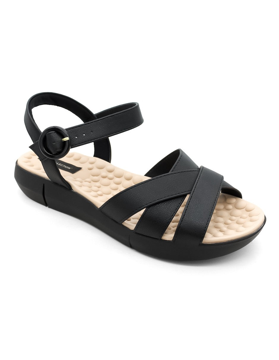 Sandalias de piso en sintético- Negro