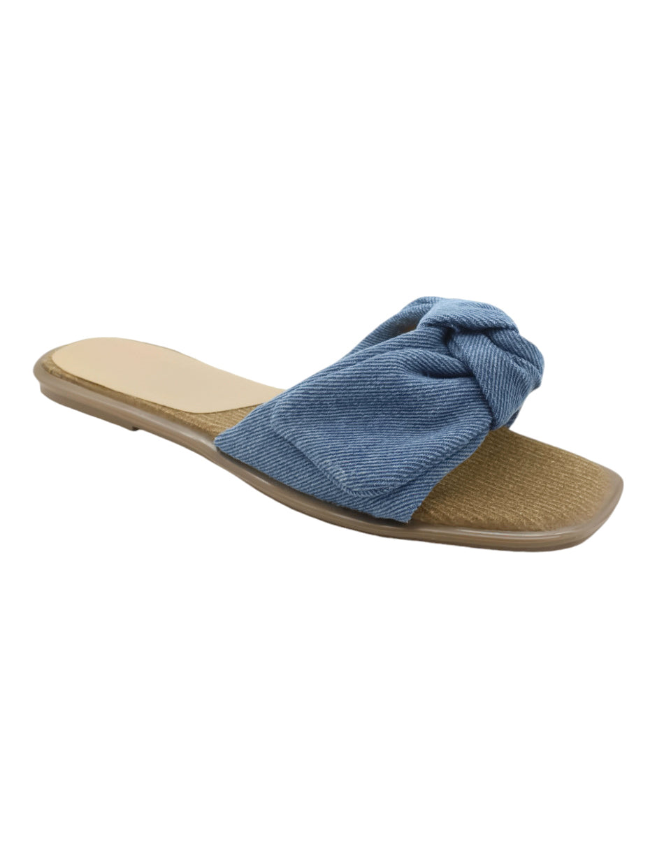 Sandalias de piso Exterior Textil Color Azul Para Mujer De RBBASICS