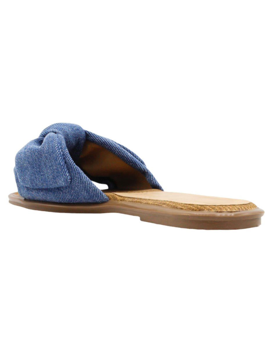 Sandalias de piso en Textil – Azul