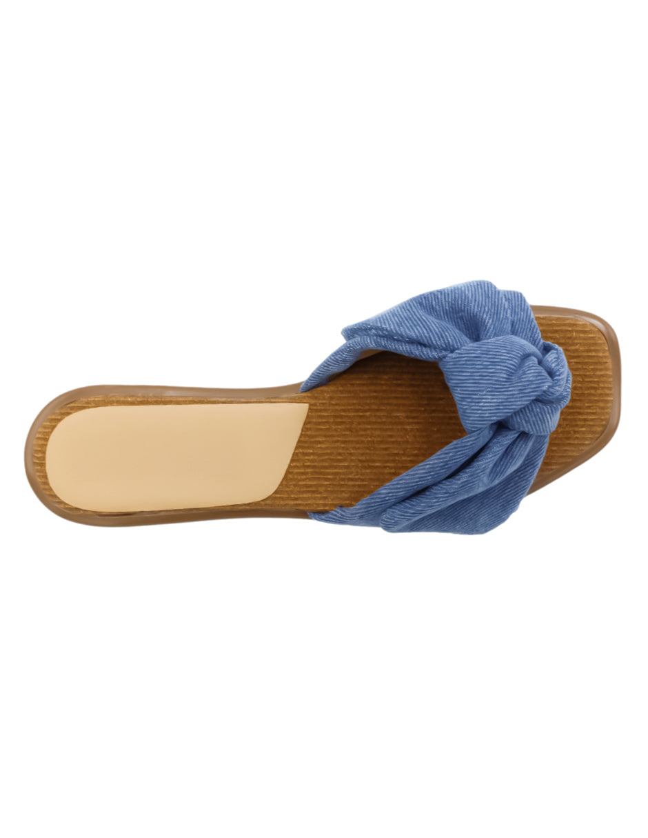 Sandalias de piso en Textil – Azul