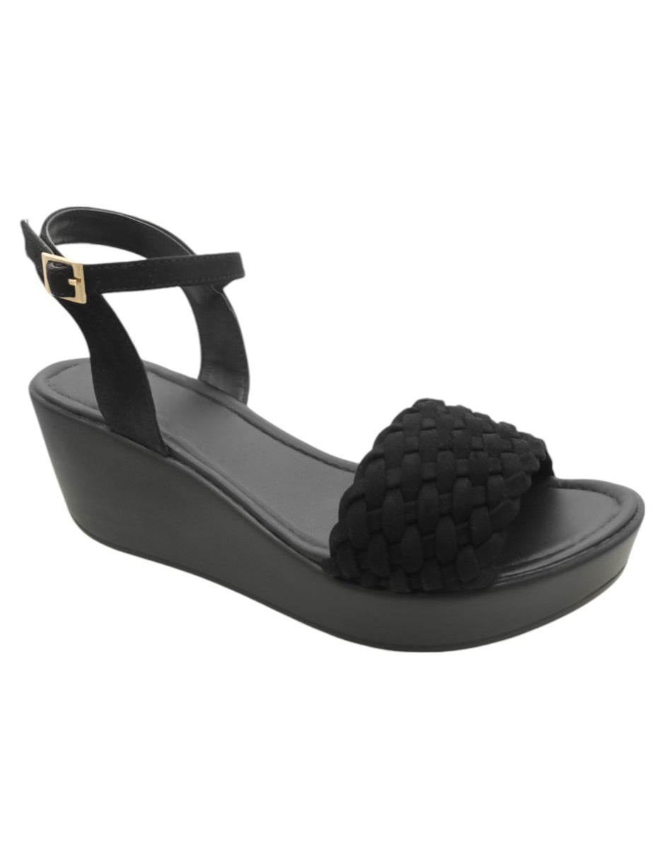 Sandalias con plataforma Exterior Gamuza sintética Color Negro Para Mujer De RBBASICS