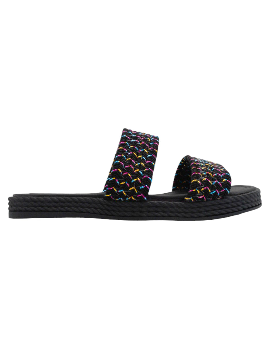 Sandalias de piso en Textil – Negro